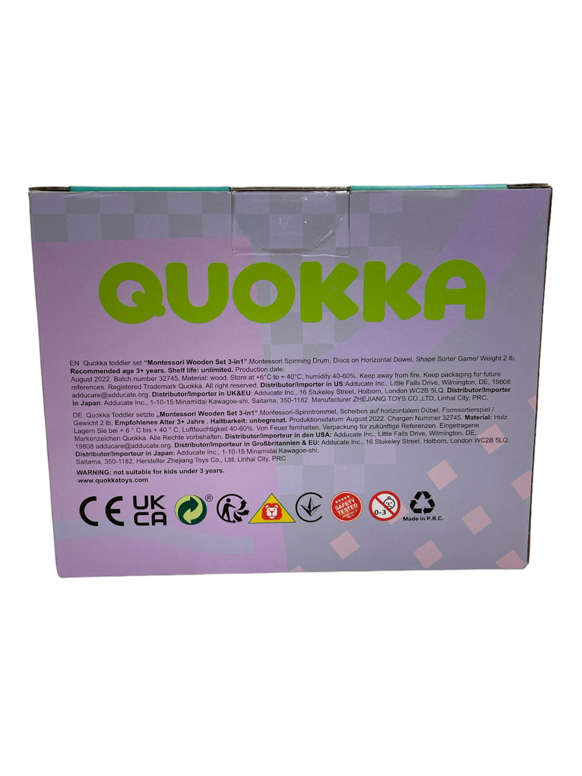 Quokka Montessori Wooden Set Play Kit 3-in-1, 3 Year+, SEALED, NEW!