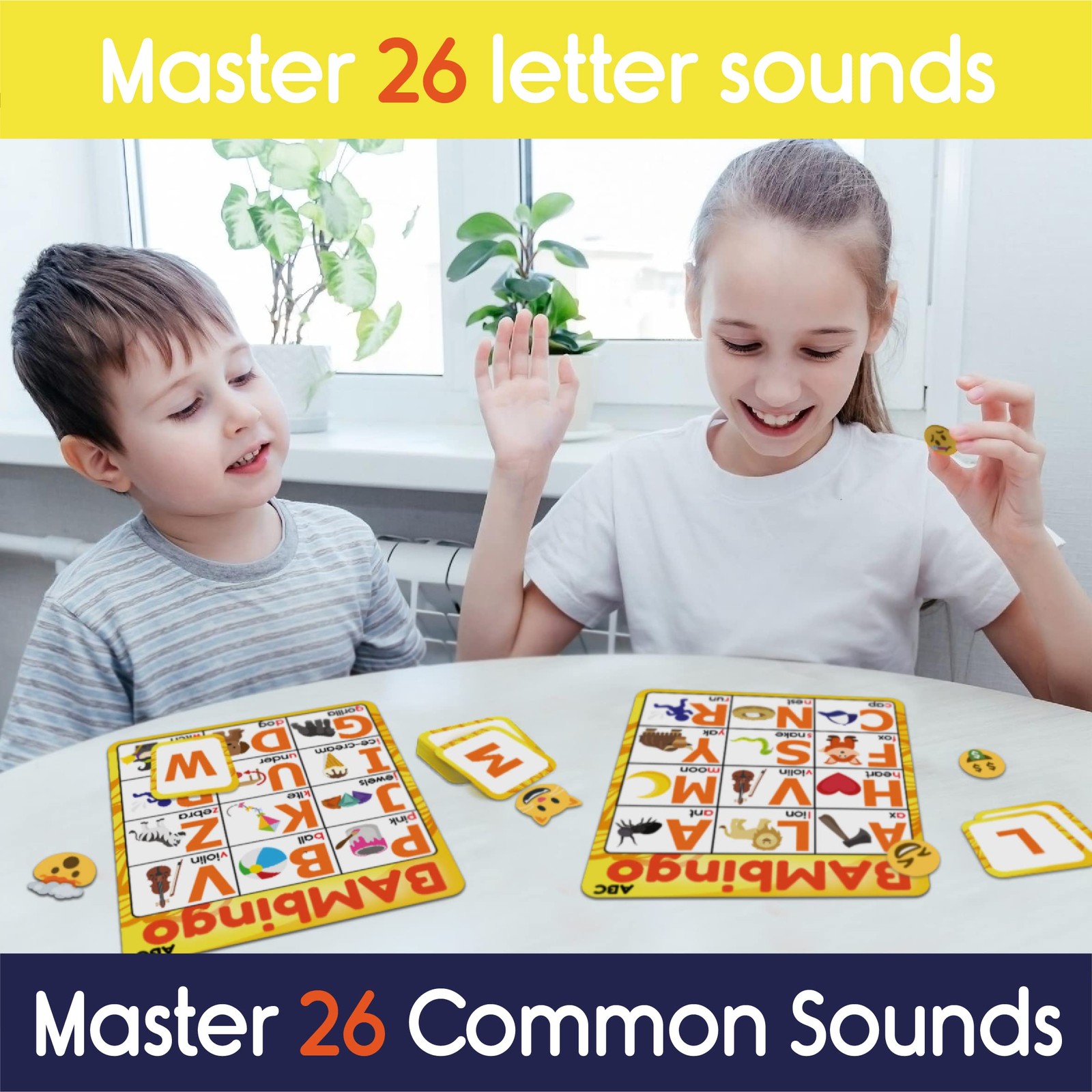 Alphabet and Phonics Bingo – ABC Learning Letter Recognition and CVC Words wi…