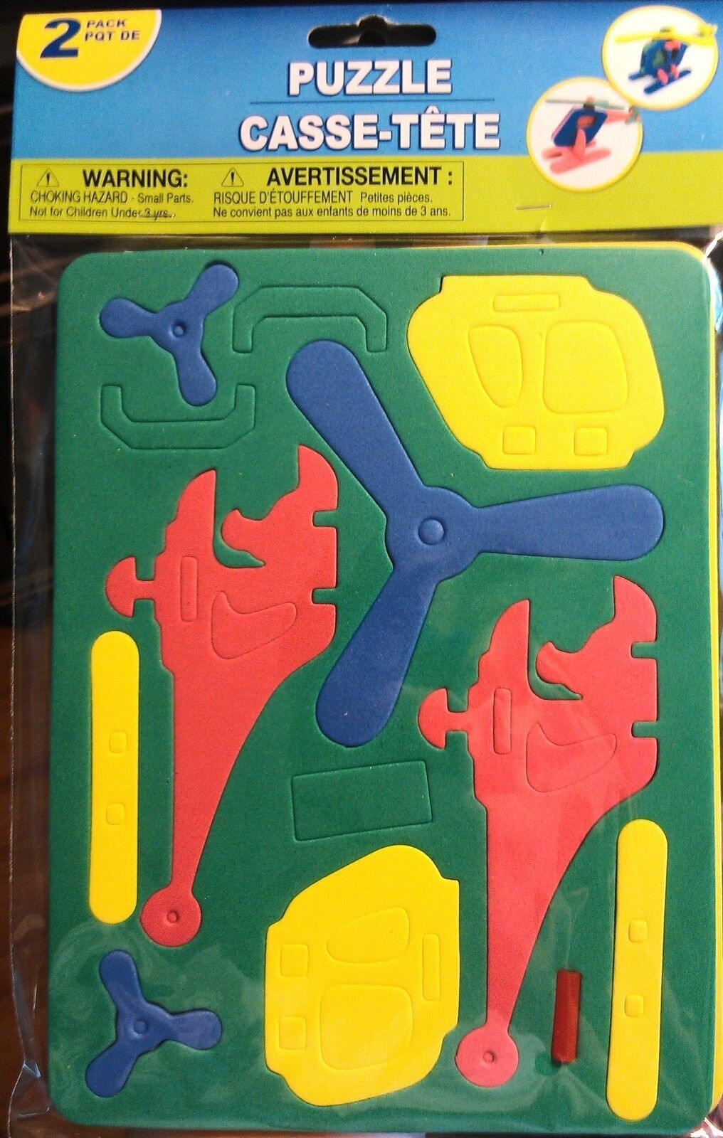 3-D Foam Puzzle Set Dinosaur Plane Helicopter Craft Child Activity Toy NEW B38