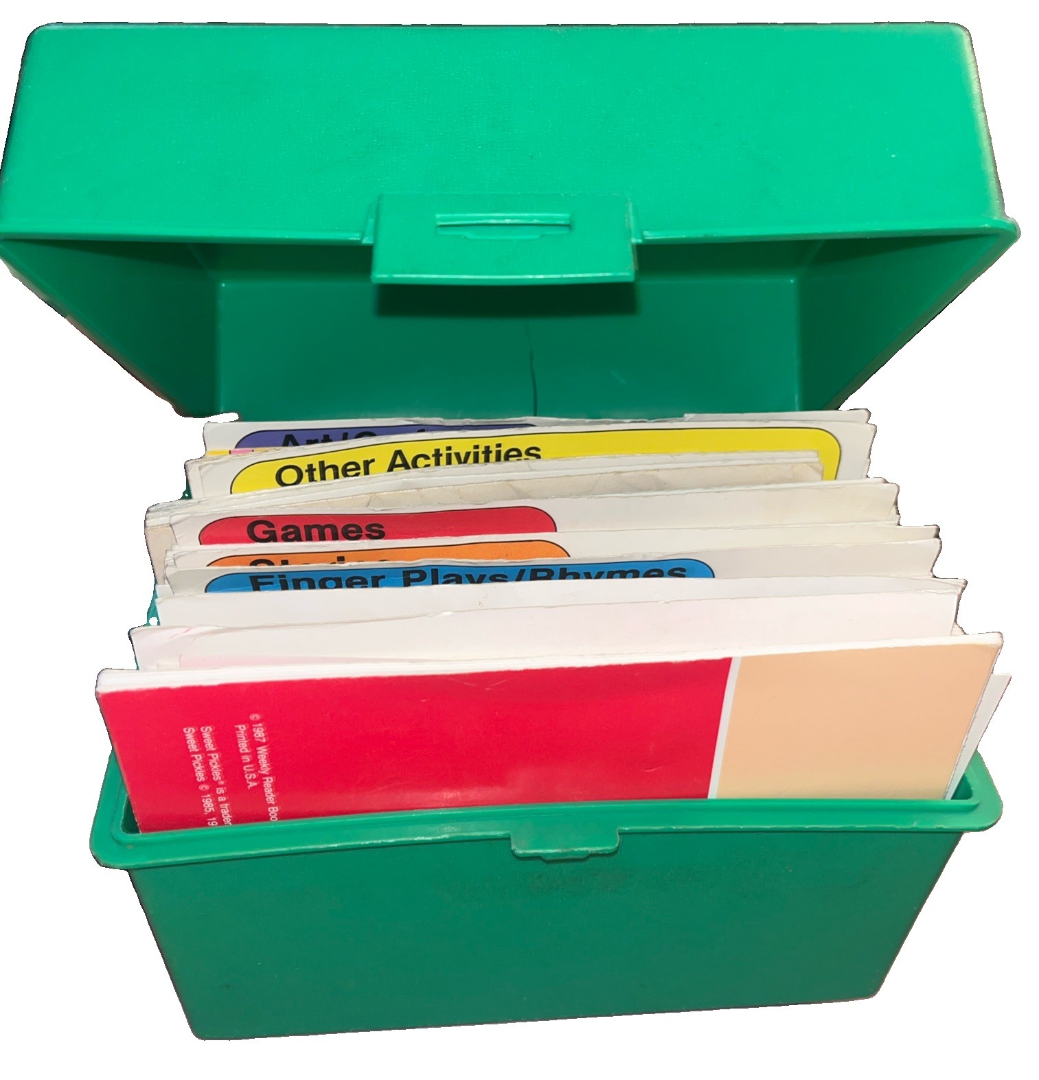 Vtg Sweet Pickles Preschool Program Learning Case Activity w/ Cards