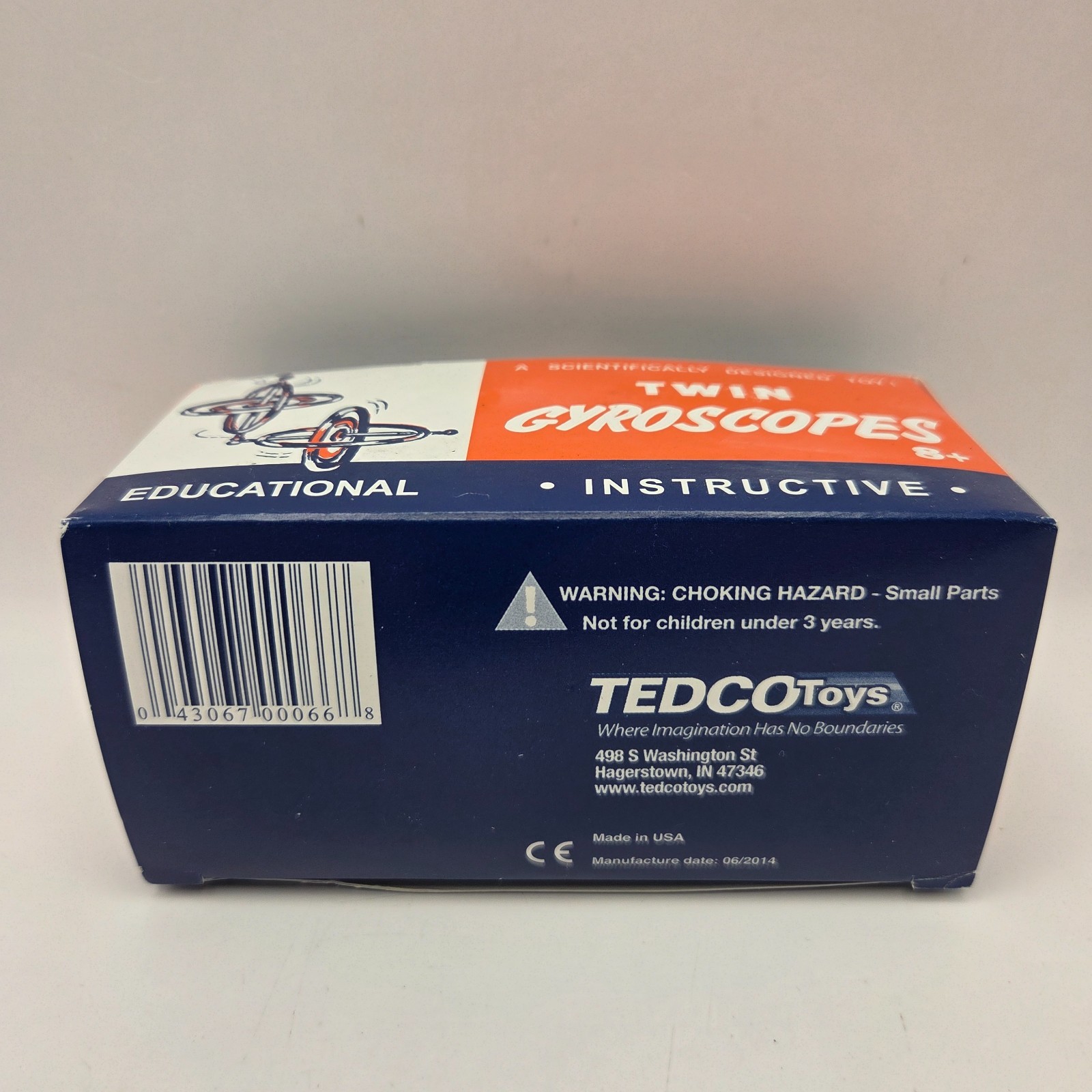 NEW Set of 2 Classic Vintage Twin Gyroscope Toys Tedco Original w/ Instructions