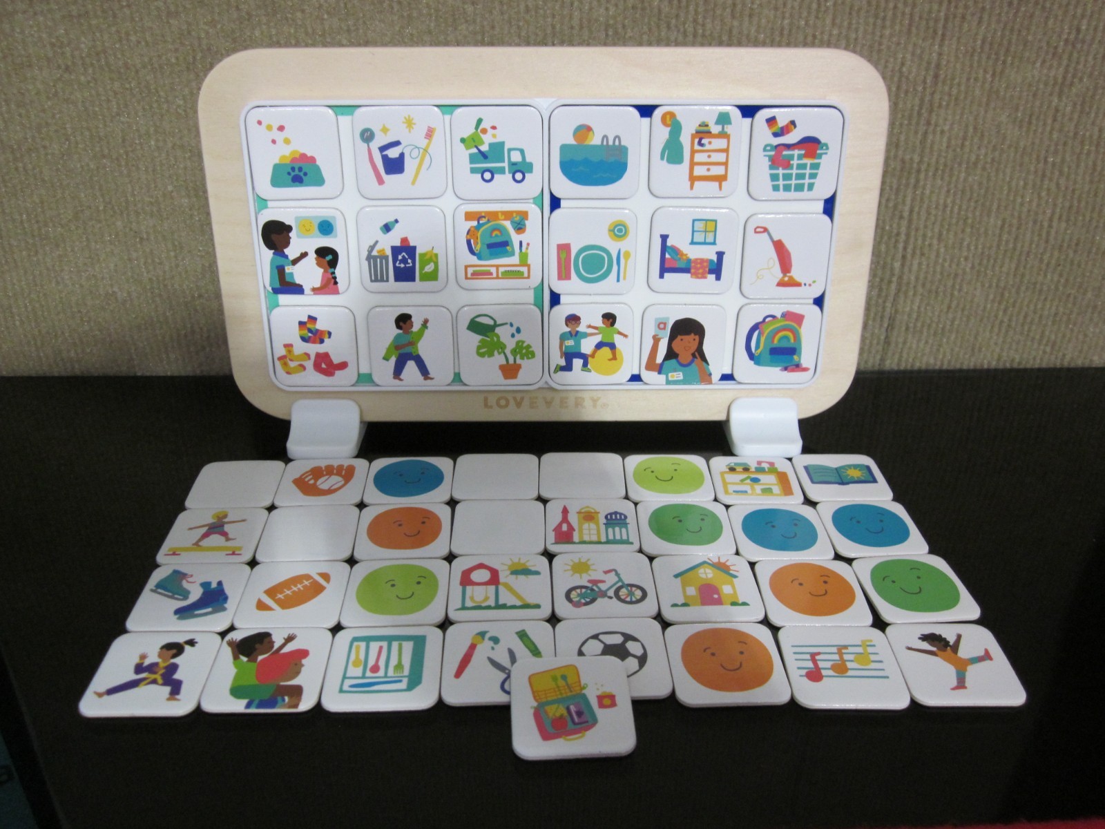 Lovevery Daily Helper Magnetic Chore Wooden Board Chart From Connector Kit