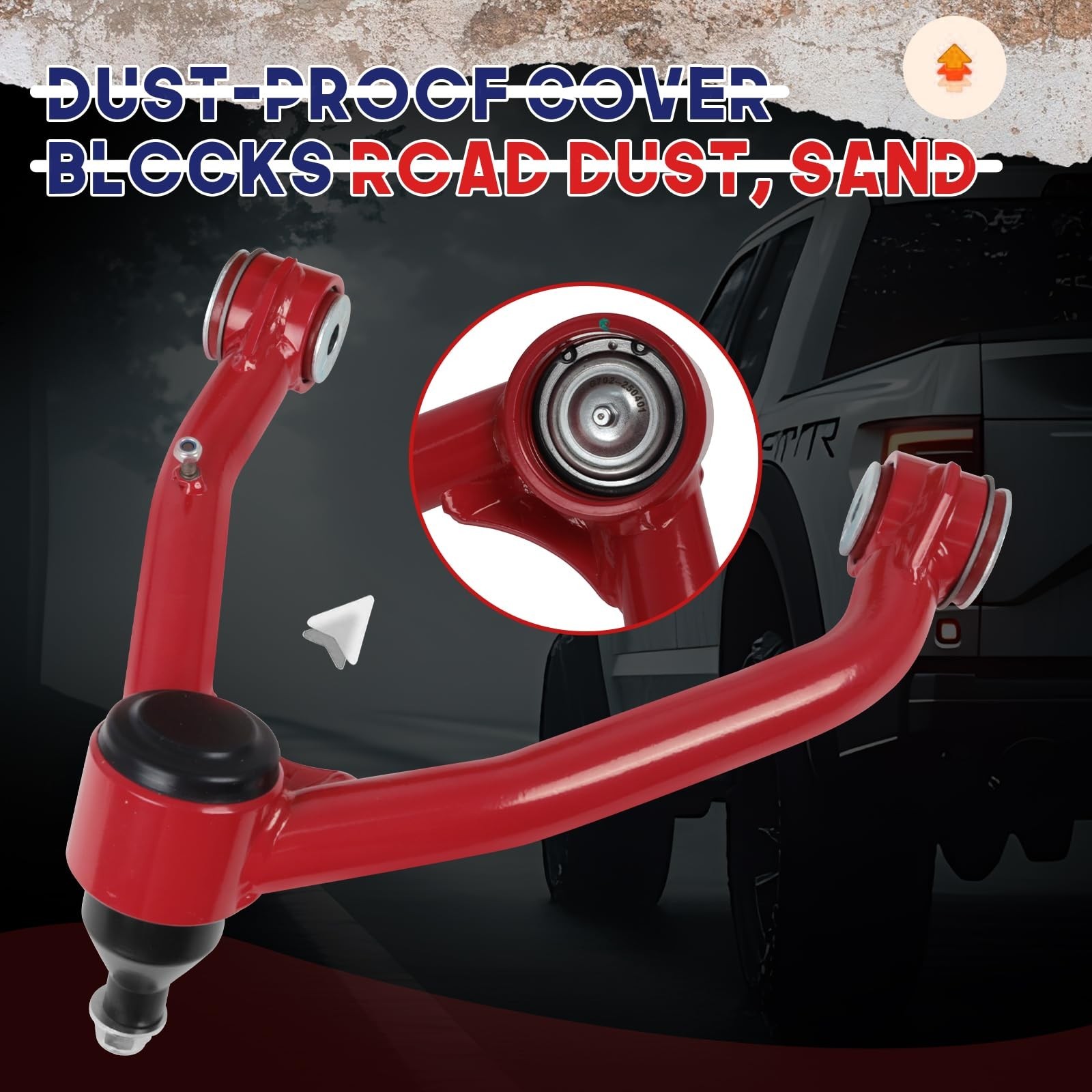 2-4″ Lift Upper Control Arms Compatible with 2014-2018 Chevy Silverado GMC Si…