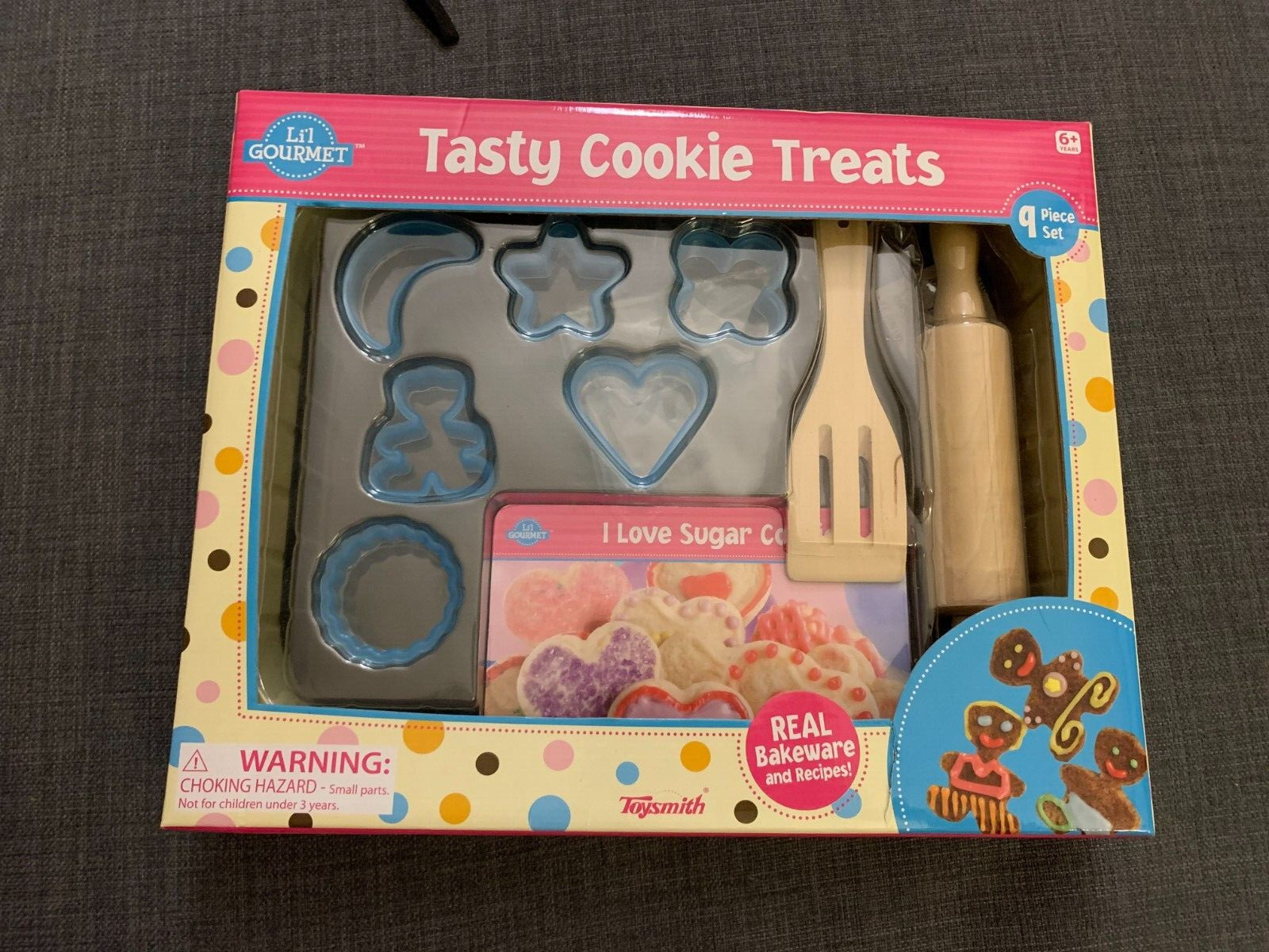 Lil’ Gourmet Tasty Cookie Treats full 9-piece set USED Kids Cookie Baking Set