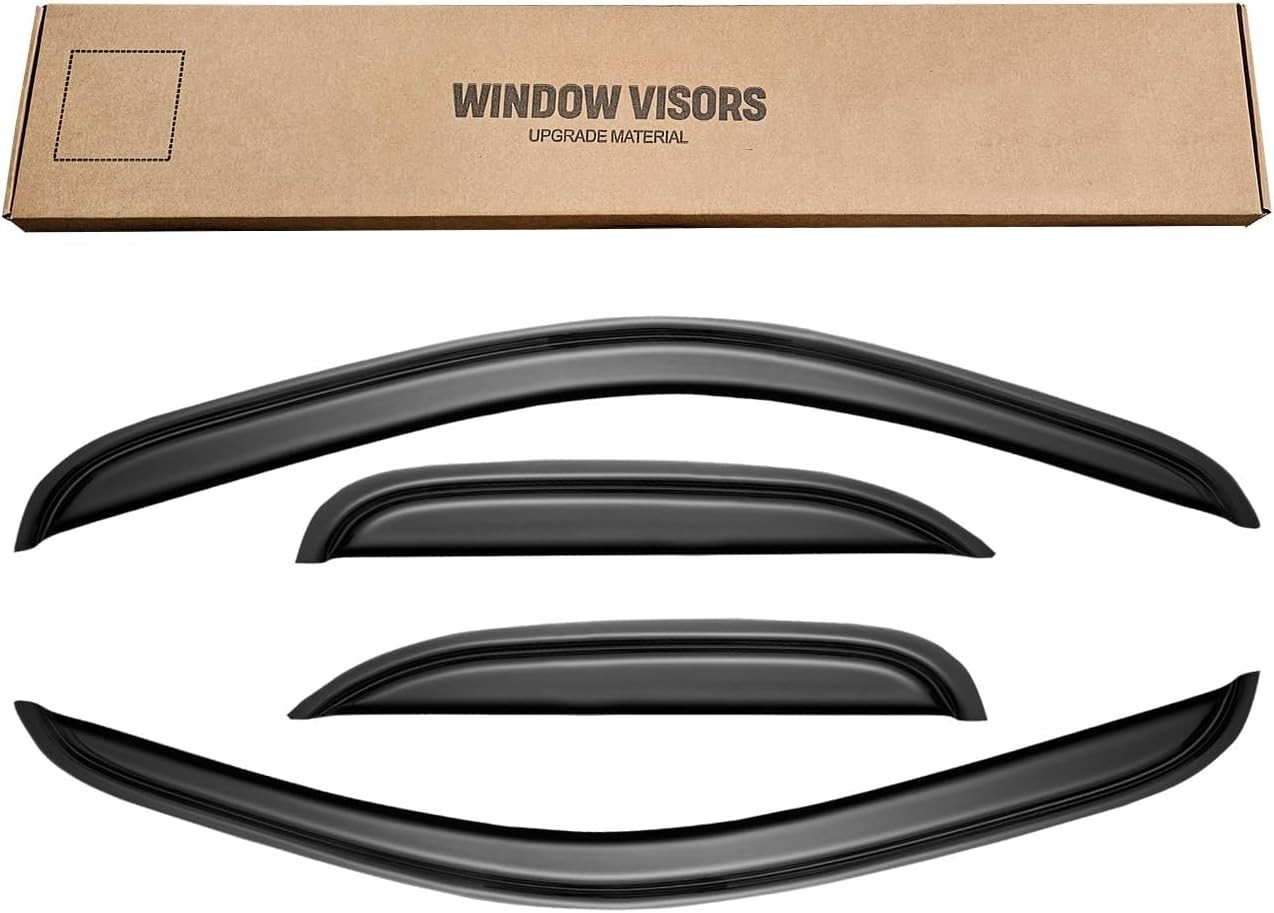 Window Rain Guards for 2007-2013 Chevy Silverado & GMC Sierra 1500 for Extended
