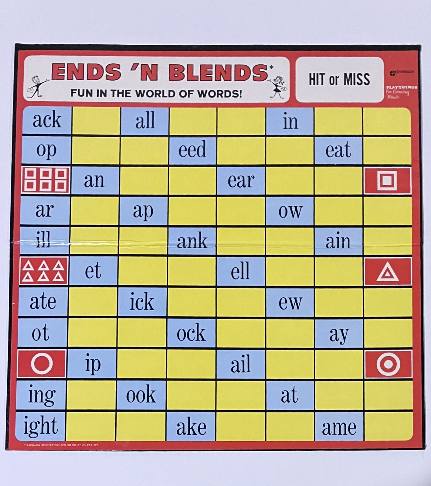 Ends ‘N Blends Montessori Educational Games Vintage Board Game 1968
