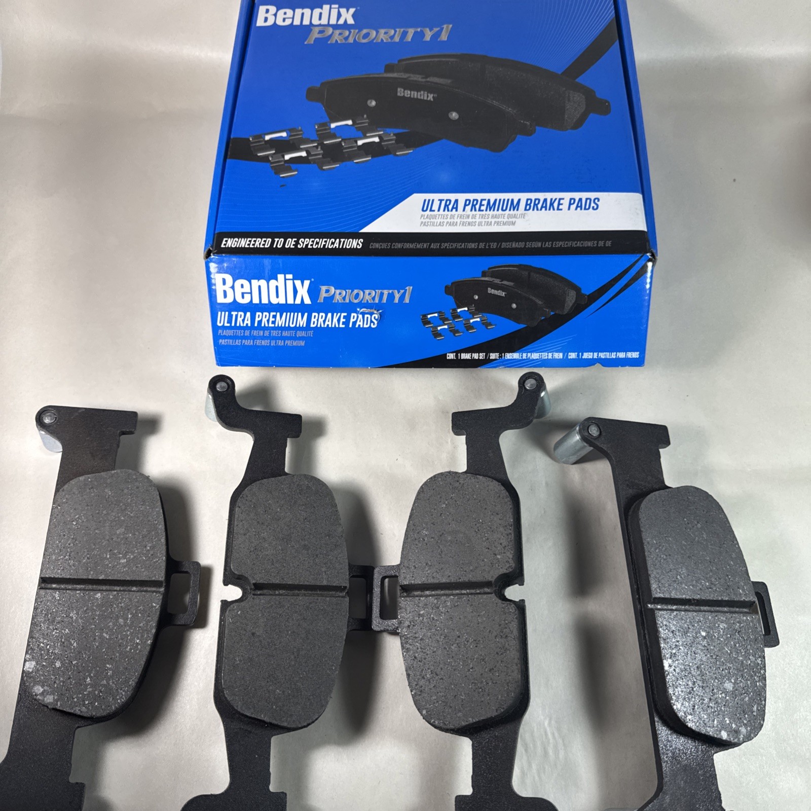 Bendix Priority 1 Ceramic Brake Pads Set For Audi Vehicles With Hardware