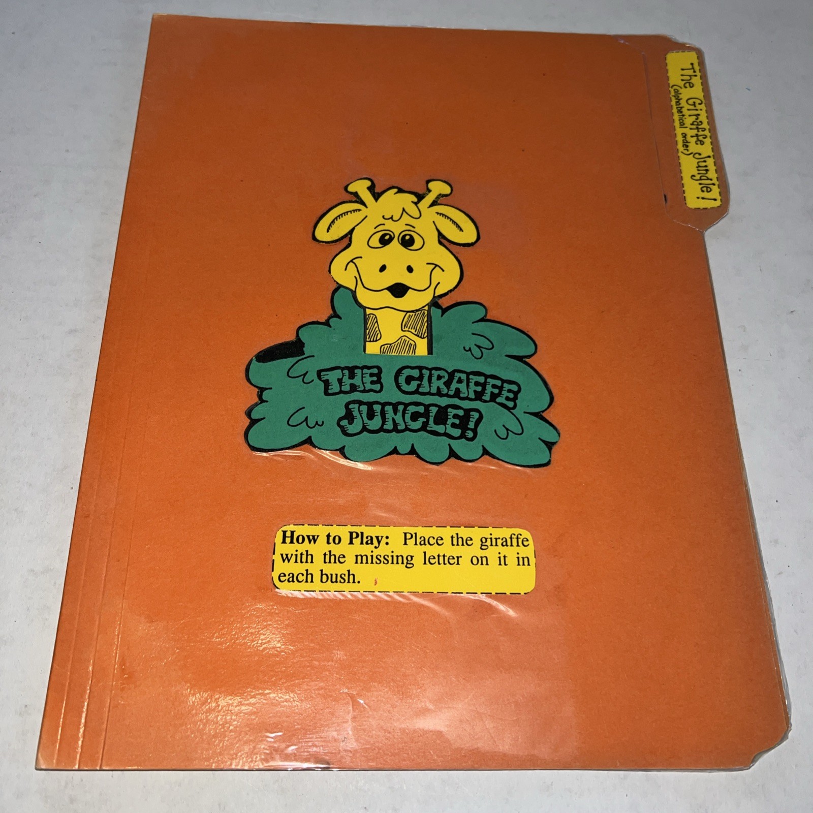 The Giraffe Jungle Grades K-1 Alphabetical Order File Folder Game
