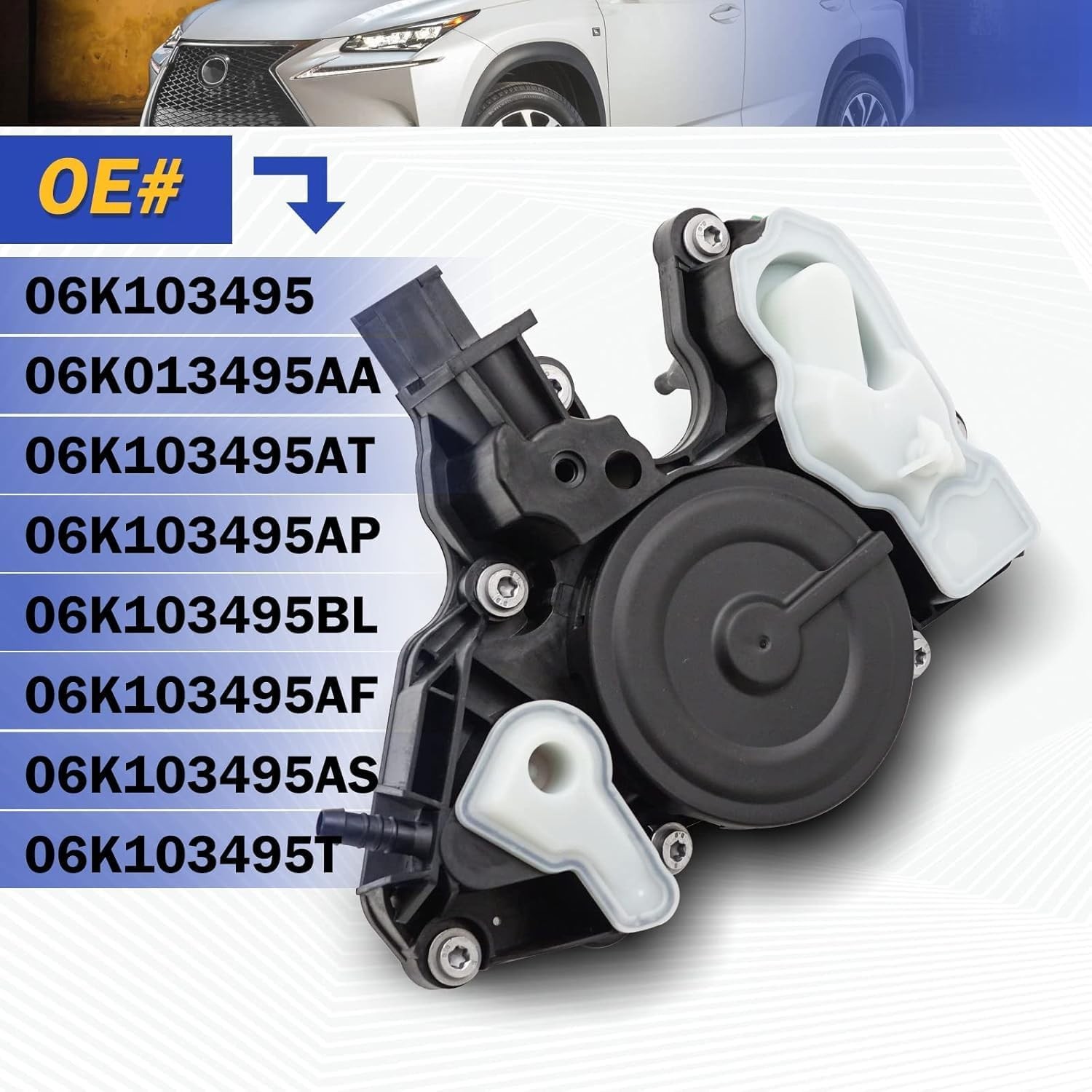 PCV Valve Engine Crankcase Vent Valve Oil Separator for VW Jetta Passat Golf Bet