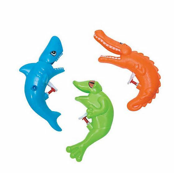 U PICK- Water Pistol Shark Alligator Orca Whale Gator Pool Toy Squirt Gun