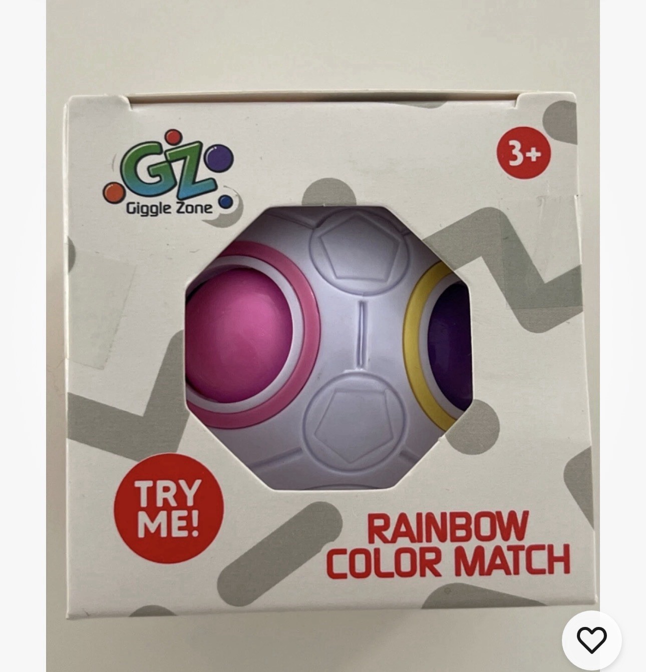 Giggle Zone Rainbow Color Match Puzzle Ball Novelty Toy NEW