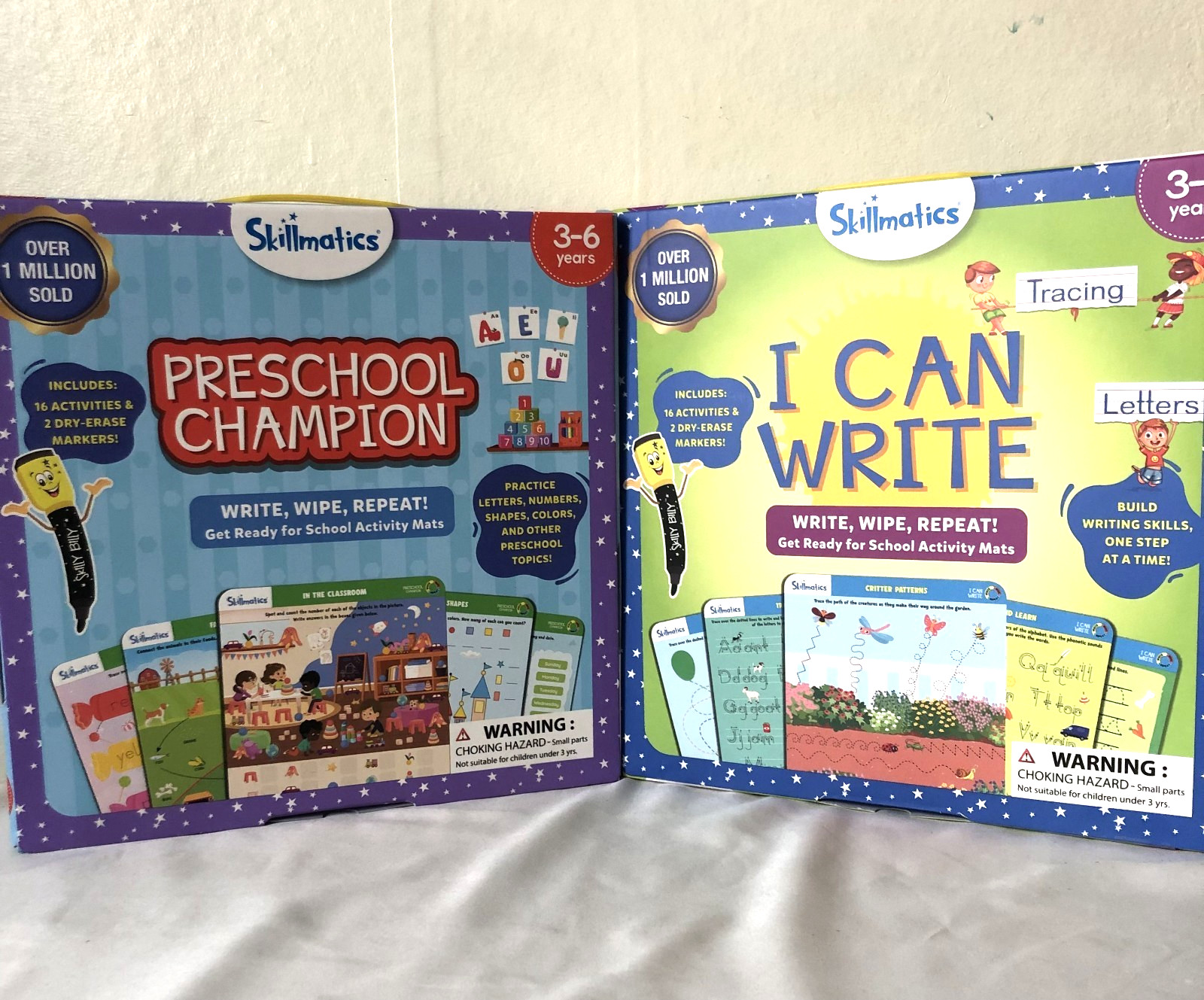 Preschool Reusable Learning Activity Sets Kids 3-6yrs Homeschool Classroom Fun