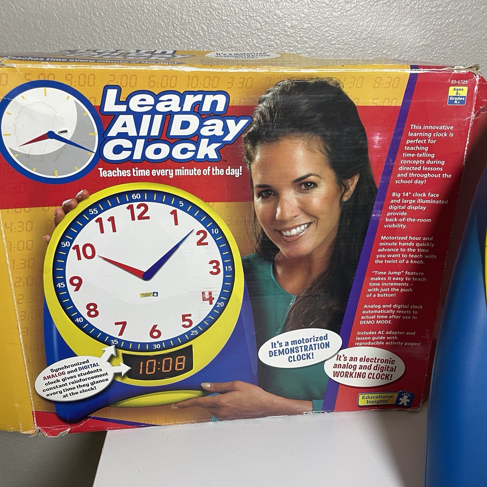 Educational Insights Learn All Day Clock Tested Home School Learn Time EI1725