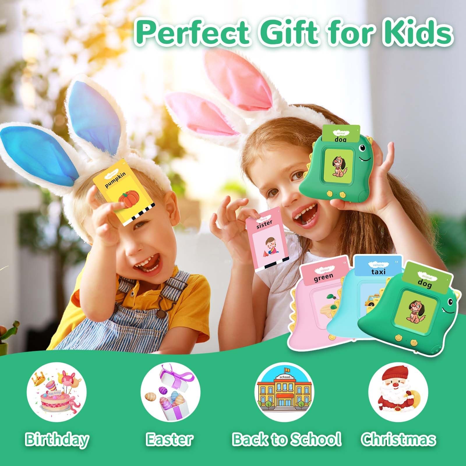 Toddler Toys Talking Flash Cards with 510 Sight Words, Montessori Learning To…