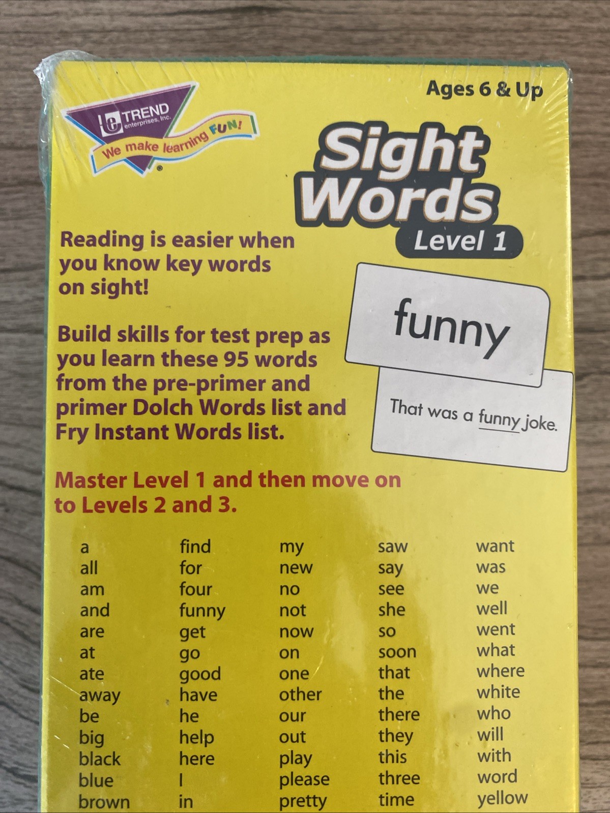 Sight Words Level 1 Skill Building Test Prep Flash Cards Dolch Fry New Sealed