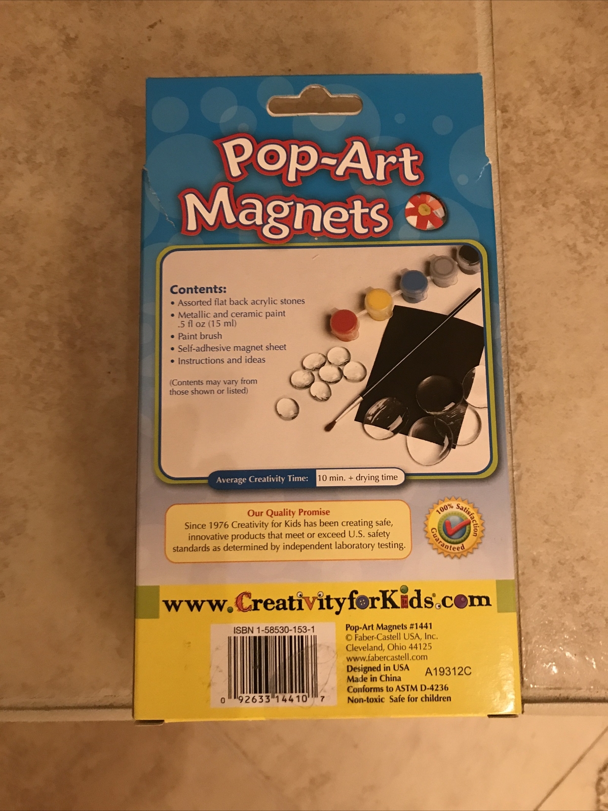 NEW Creativity for Kids, Pop-Art Magnets, Acrylic Magnets