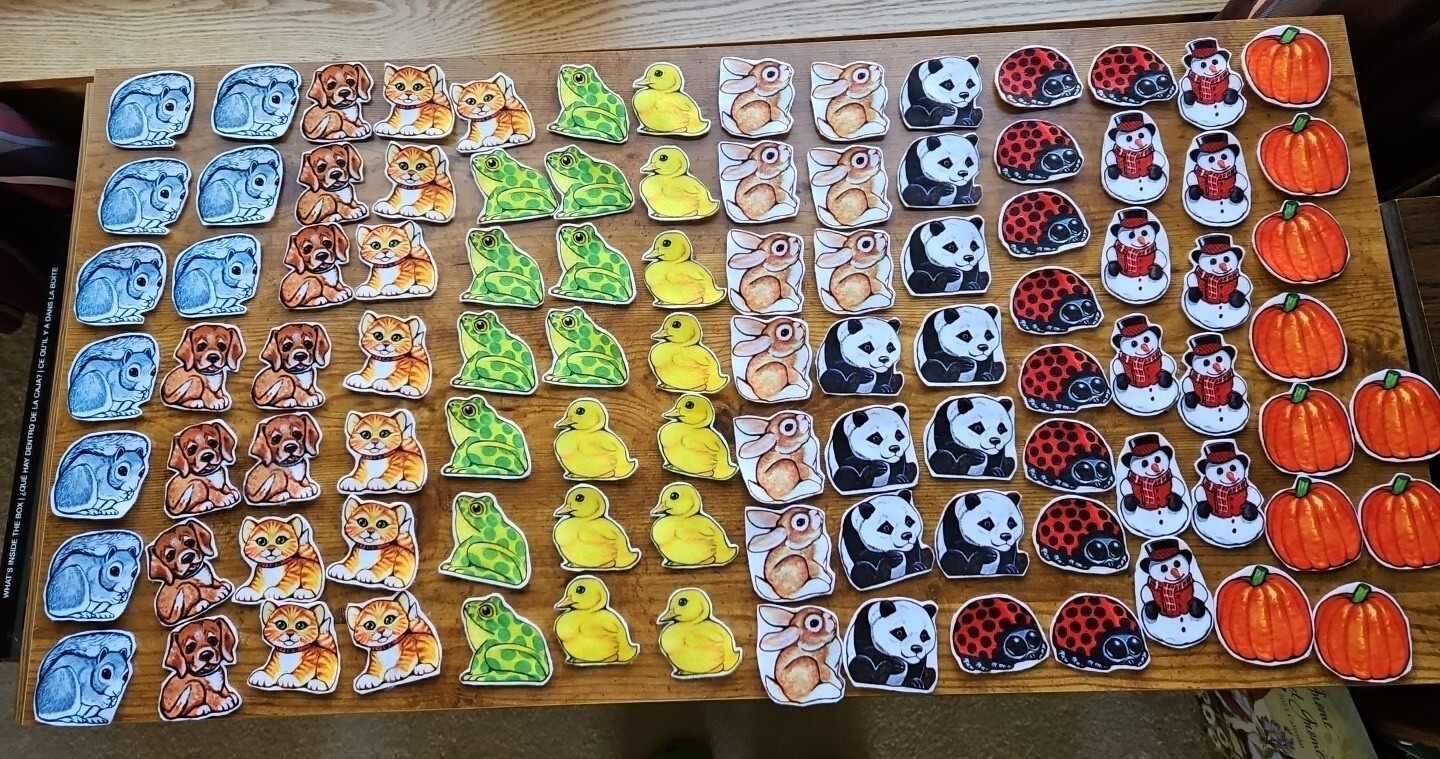 Huge Lot Of 99 Felt Animals Snowmen Pumpkin Flannel Board Pieces Math Preschool