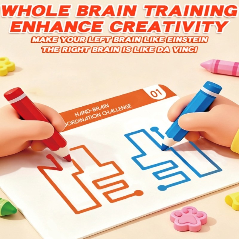 Interactive Left Right Brain Exercise Cards For Kids Educational Play Gadget
