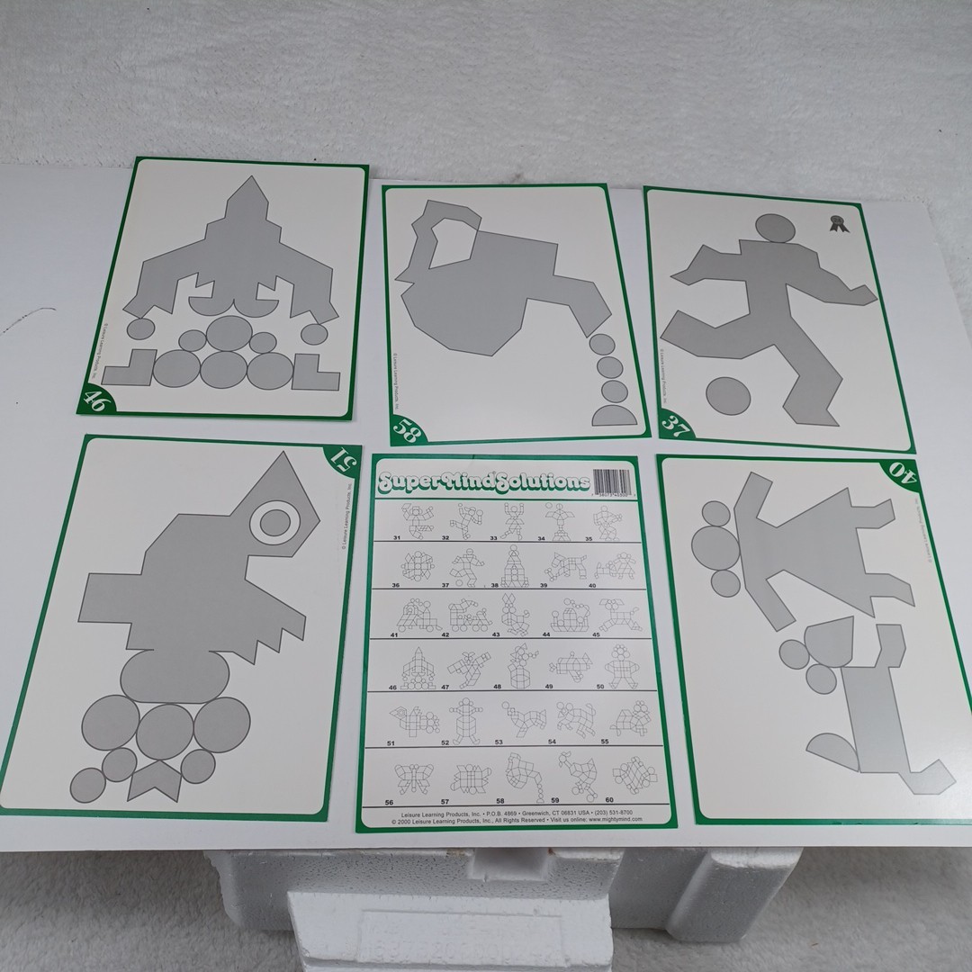 Super Mind Basic Edition Design Shapes Activity Puzzle Cards STEM Incomplete