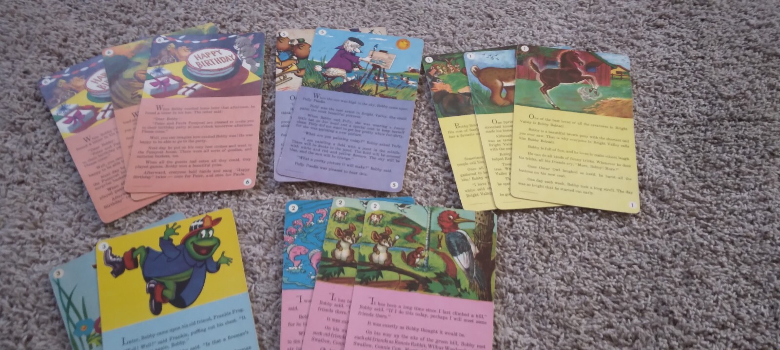 LOT OF 30 VINTAGE CARDINAL GREETINGS PIC A STORY CARDS 1956