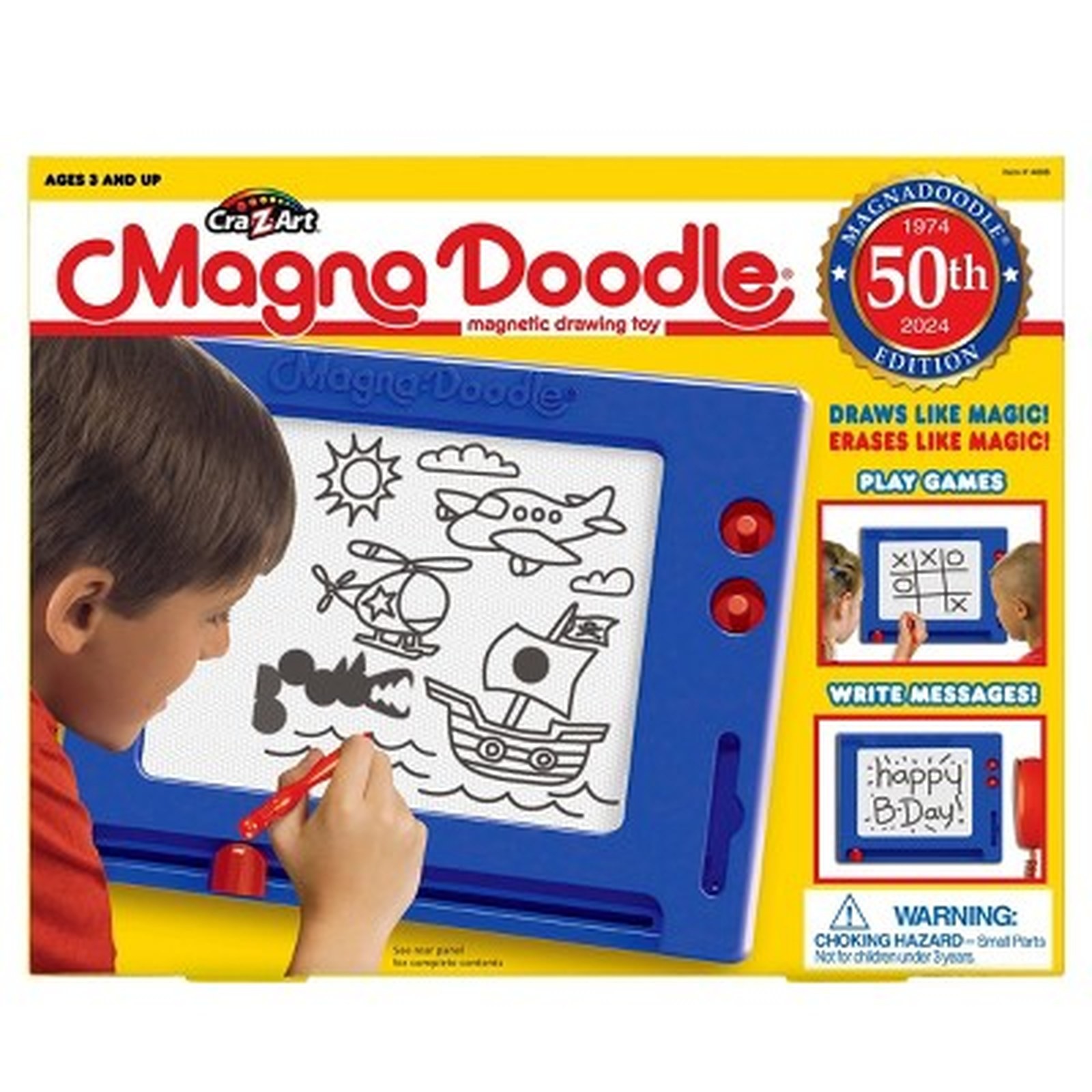 Cra-Z-Art Retro Magna Doodle Drawing Toy with Stylus & Stamps
