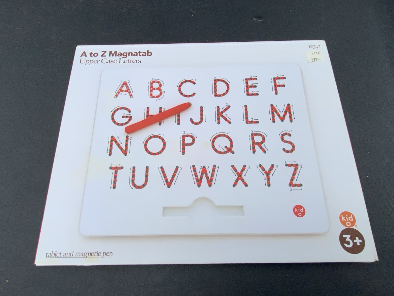 Magnatab A to Z Uppercase Magnetic Pen Activity Letter Writing Learn Teach Kid O