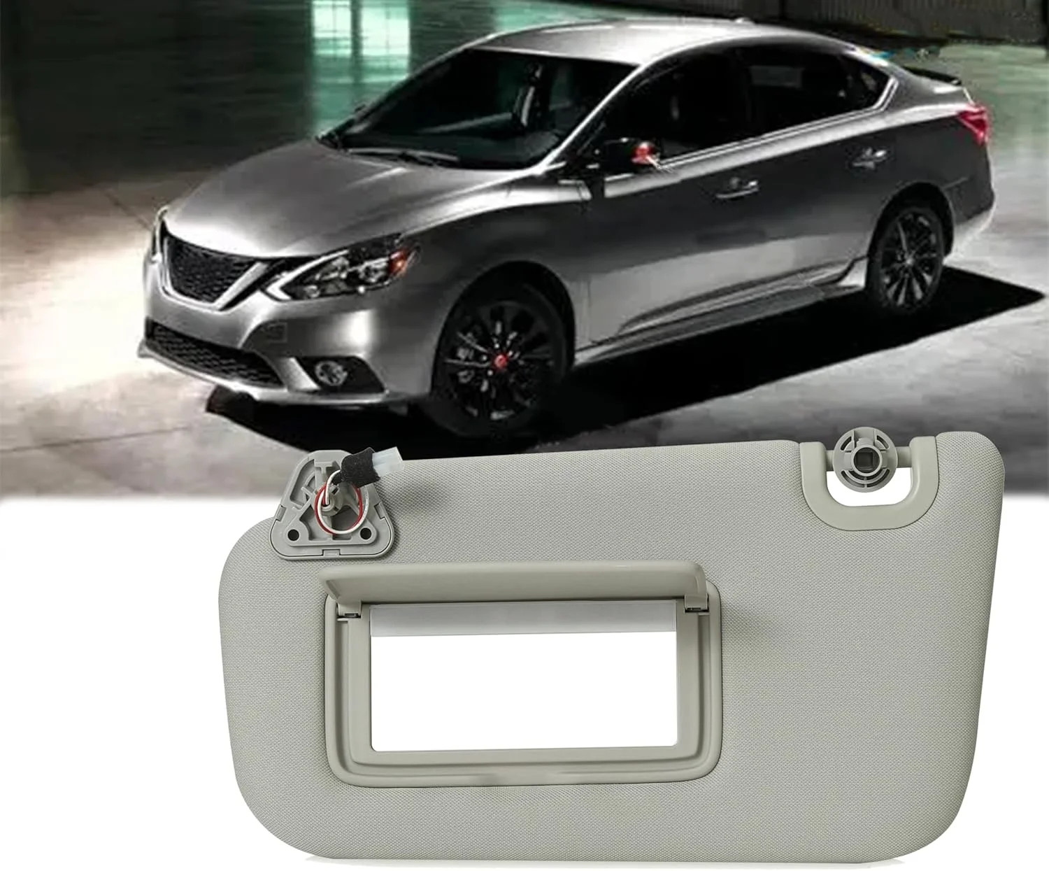 Driver Side Sun Visor Compatible with Nissan Sentra 2013 2014 2015 2016 2017 201