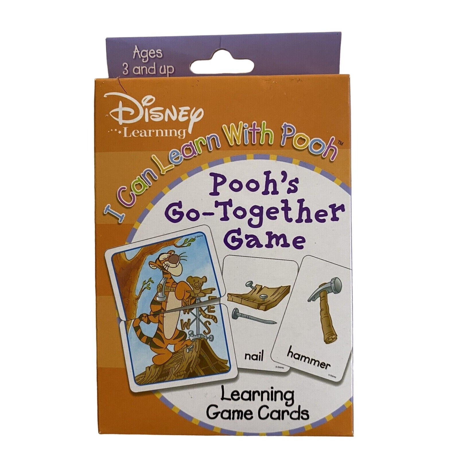 Set Of 4 Disney and 1 Barbie Early Learning Game Cards Words Time Money Colors