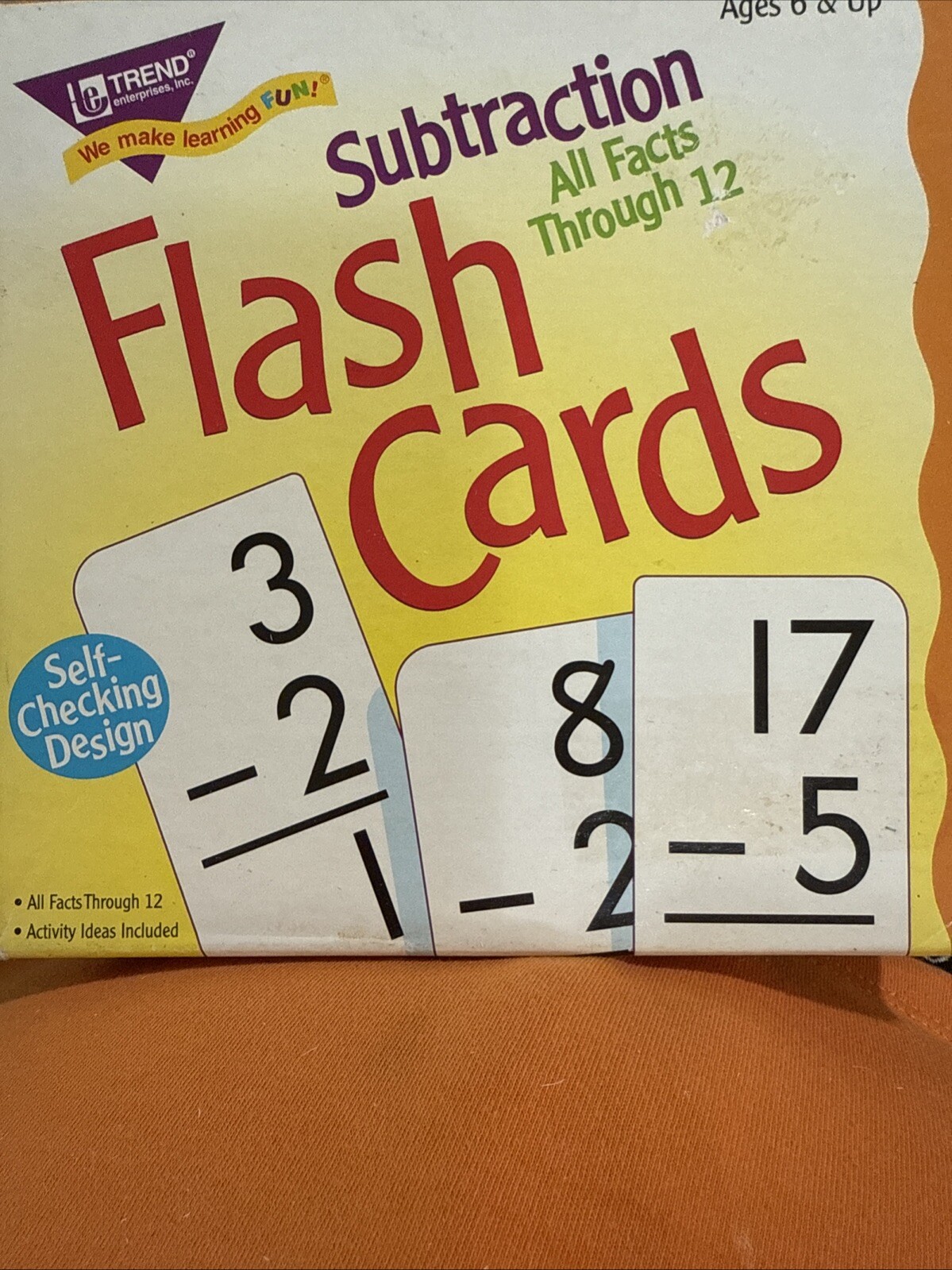 TREND ENTERPRISES Subtraction 0-12 (all facts) 169 Flash Cards, 6″ x 3″, 53202
