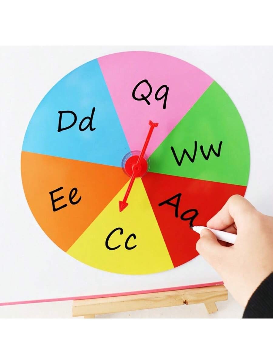 6 Colors Magnetic Dry Erase Spinning Board Teaching Tool Blackboard Classroom