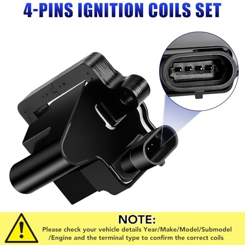 Set of 8 Square Ignition Coil Packs for Chevy Silverado Avalanche Suburban Tahoe