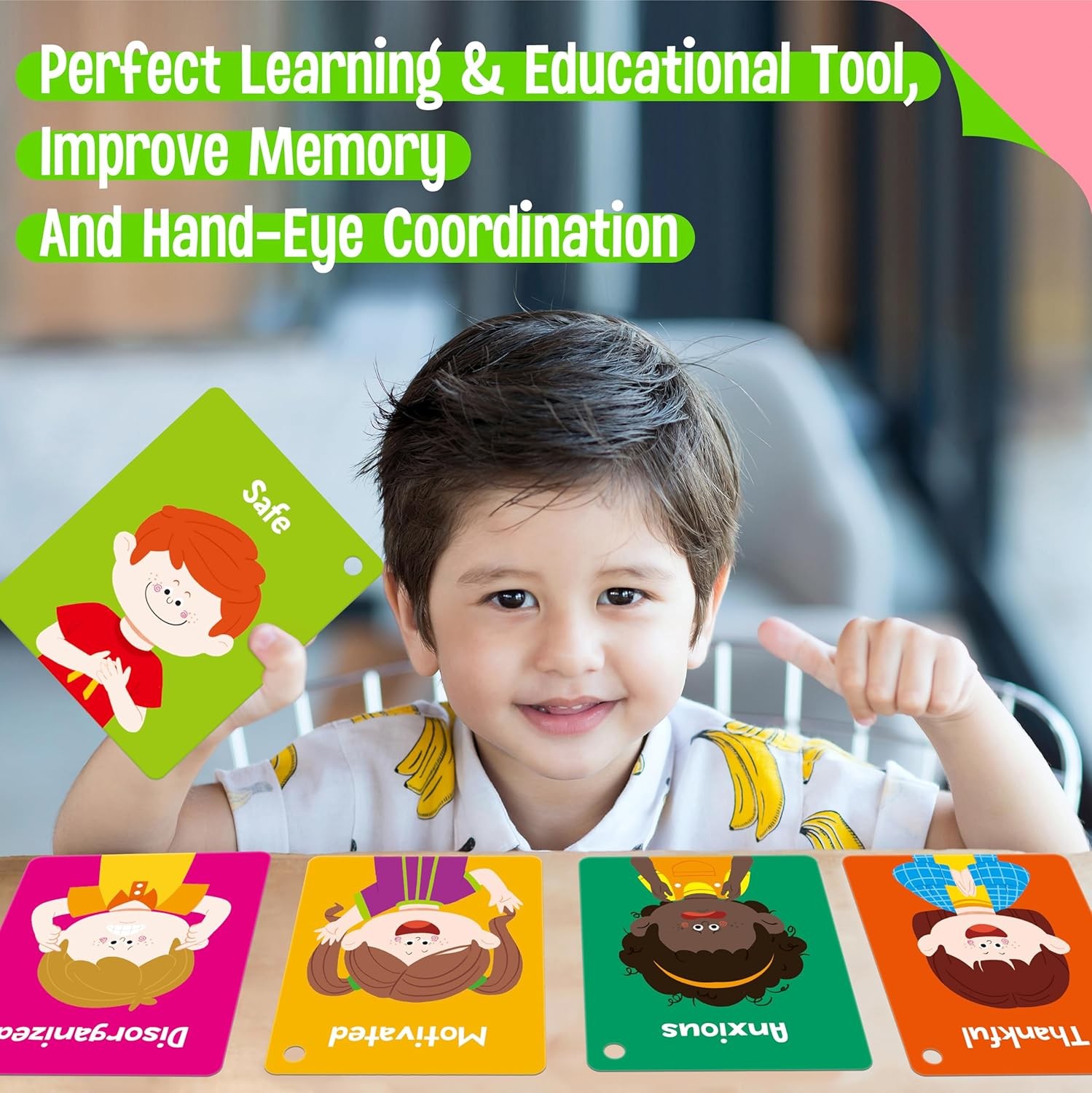 Emotions Flashcards, 50 Different Feelings with Coping Skills-Learn to Identify