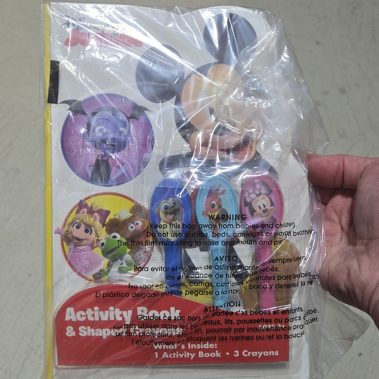 Lot Of 3 DISNEY Jr. ACTIVITY BOOK COLORING BOOK 25 PAGEs With Special Crayons