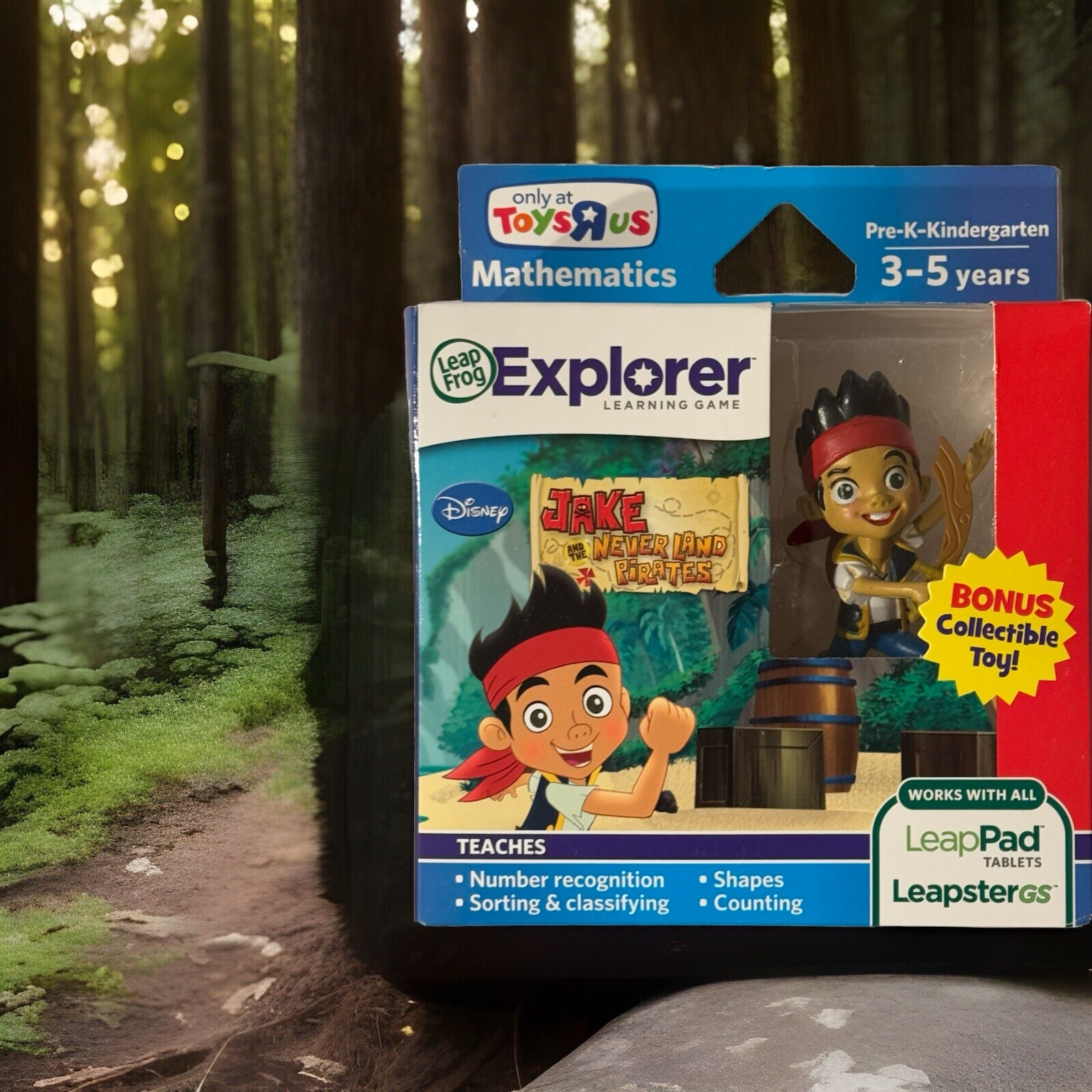 Brand NEW LeapFrog Jake & The Never Land Pirates Learning Game With JAKE FIGURE