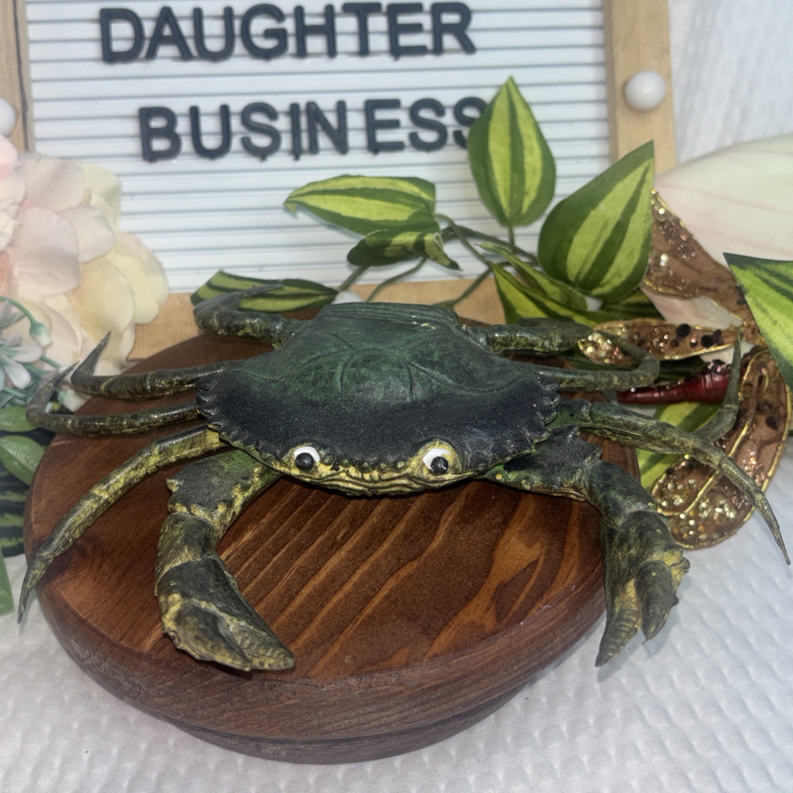 Mud Crab, With Squeak, Very Nice Rubber Replica 7″ F1765 B107