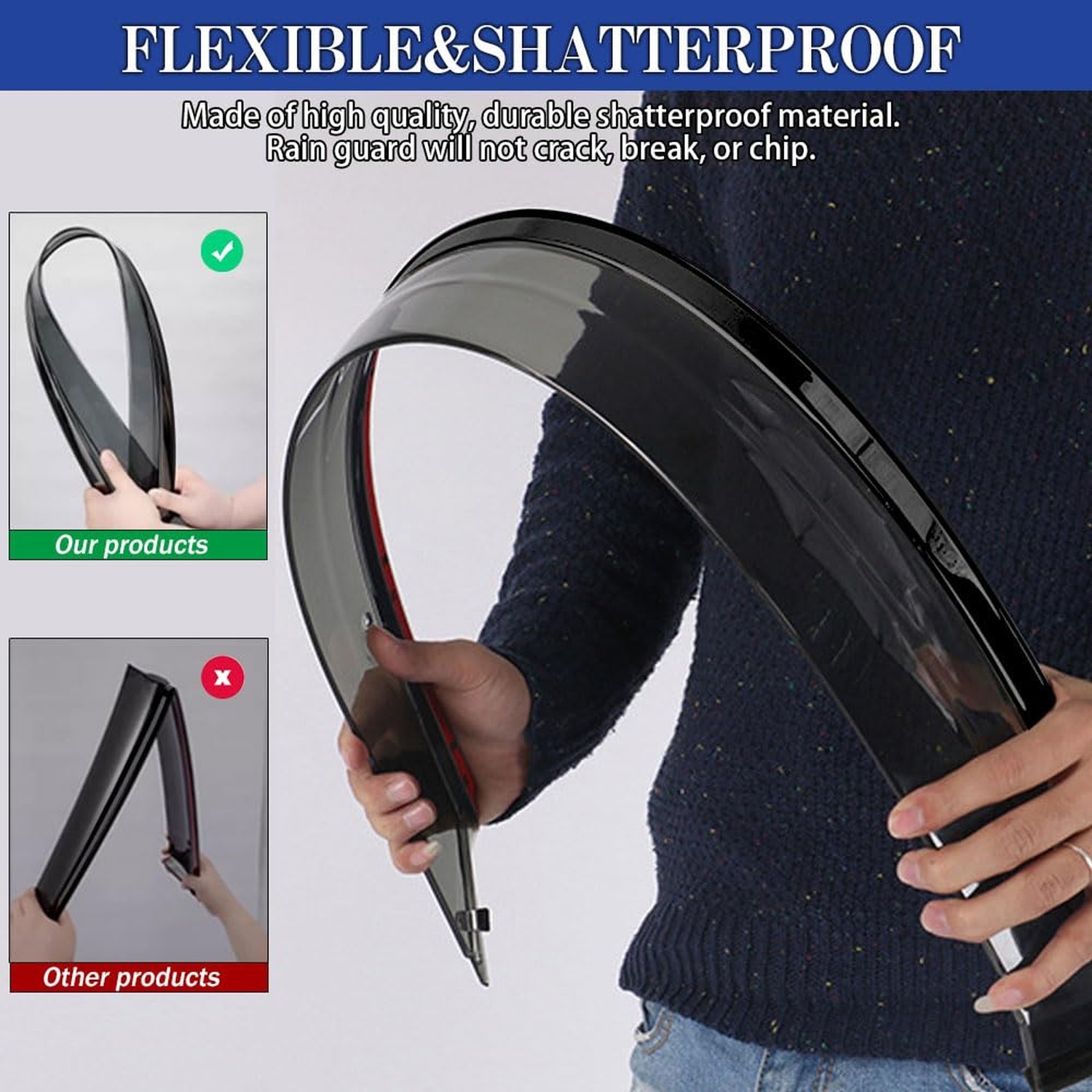 Window Visors Rain Guards for Toyota RAV4 2013 2014 2015 2016 2017 2018 Acces…
