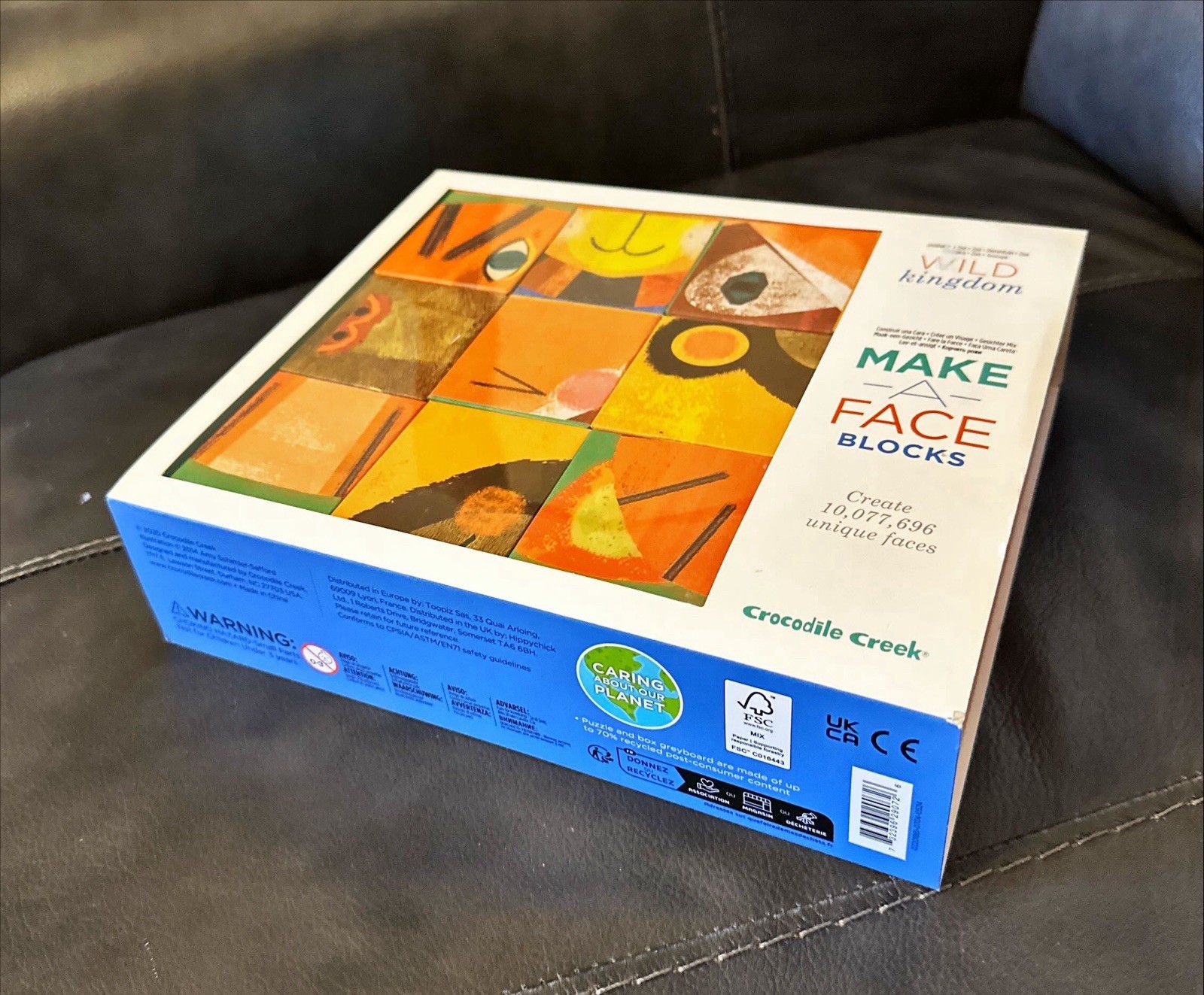 9-Piece Puzzle Blocks – Make-A-Face Mix and Match Block Set Game for Kids Ages 3