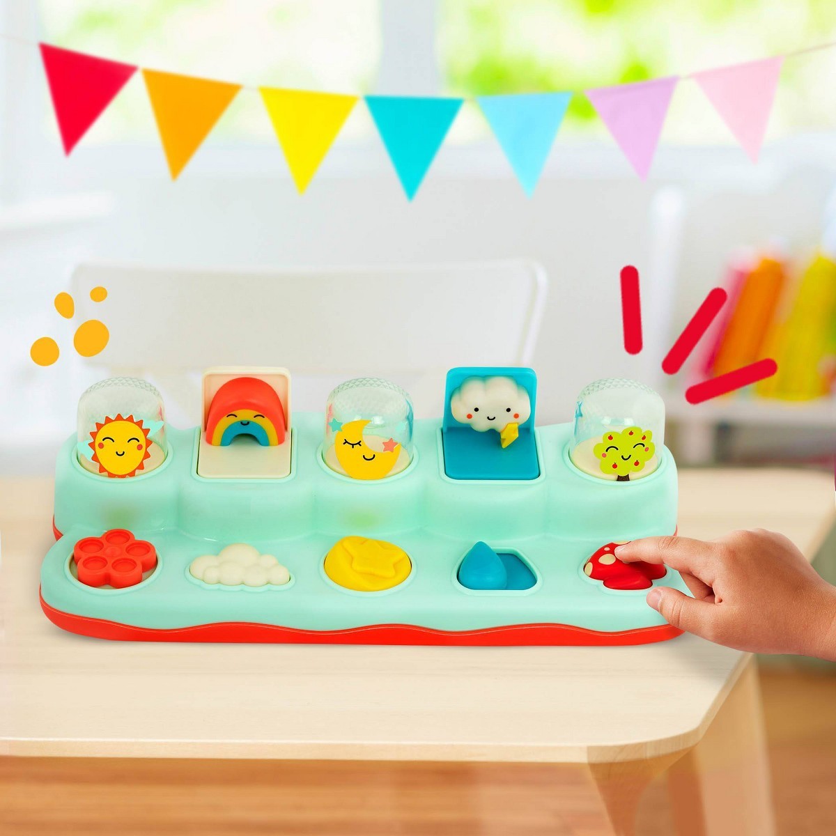 B. toys – Interactive Toy – Pop-Up Buddies: Educational Baby & Toddler Toy