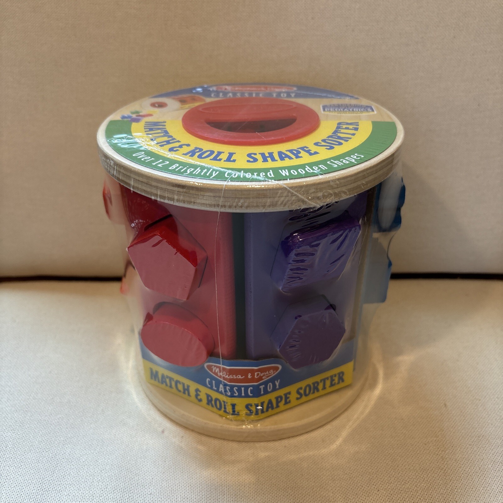 Melissa And Doug Classic Toy. Match And Roll Shape Sorter.