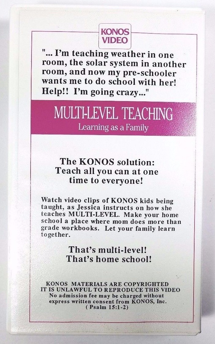 Multi-Level Teaching: Learning as a Family (KONOS) VHS