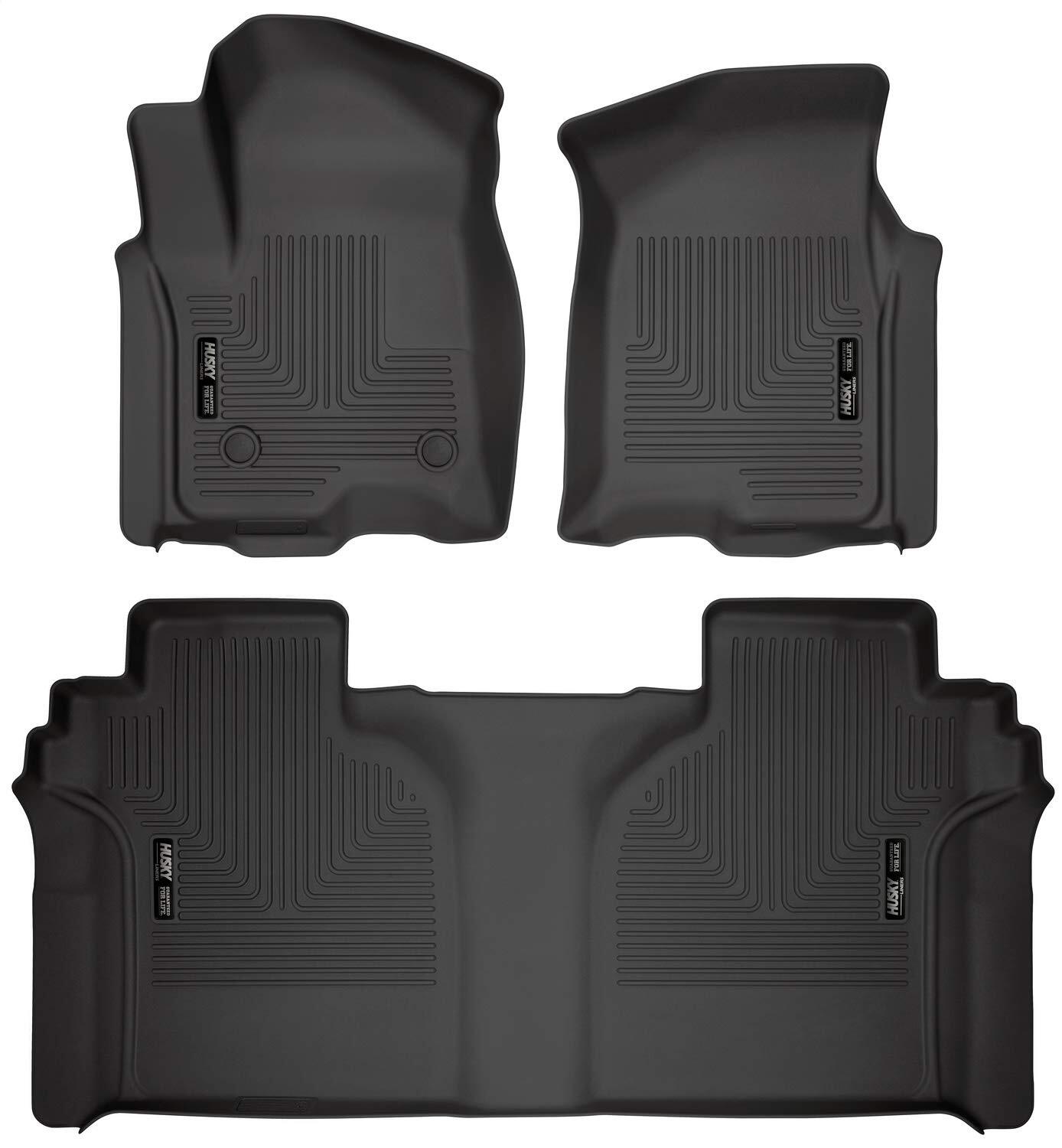 Husky Weatherbeater Front Floor Mats Black Custom Fit 2019 2024 Chevy Silverado