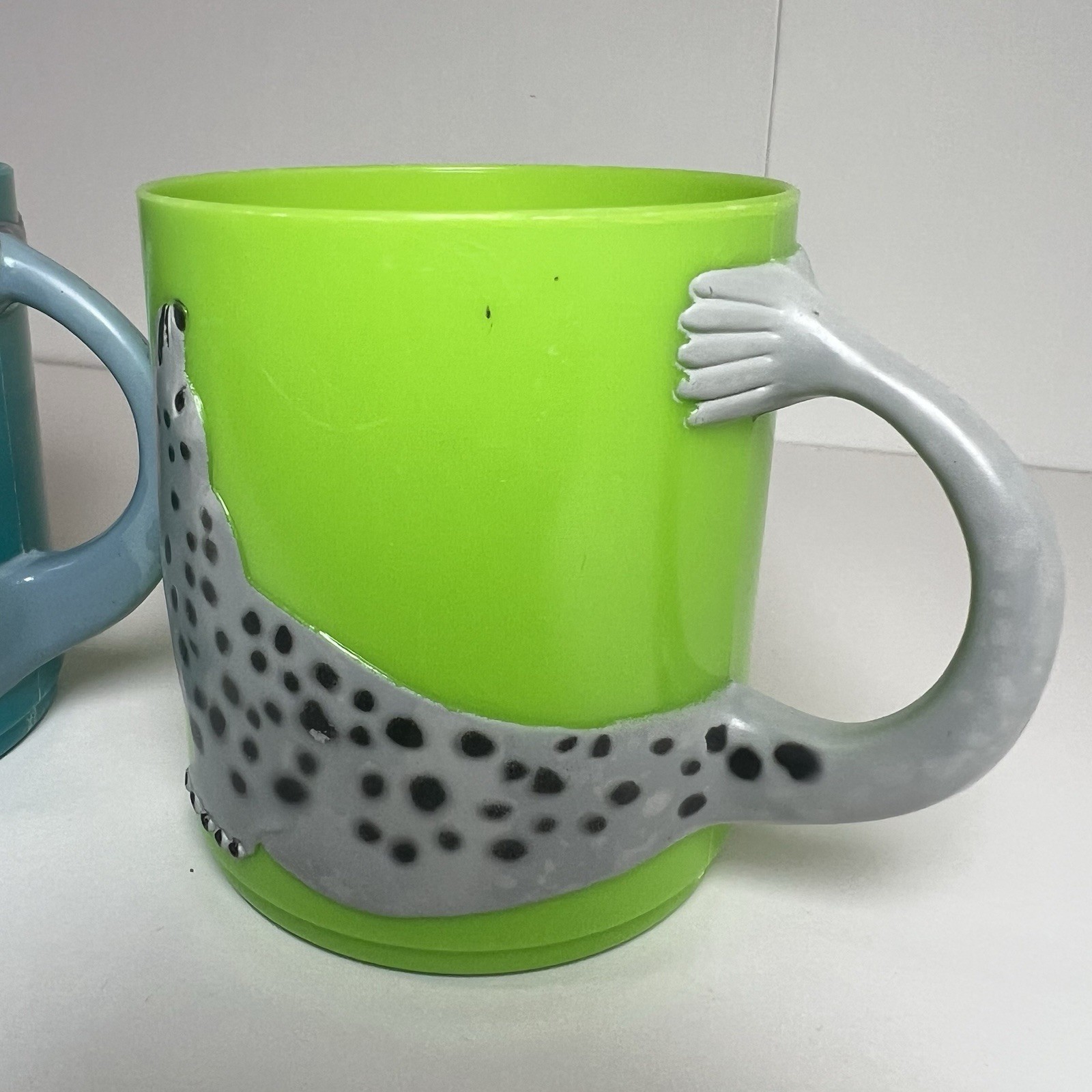 Children’s Plastic Drinking Handled Mugs – Seal, dolphin, whale -birght colored