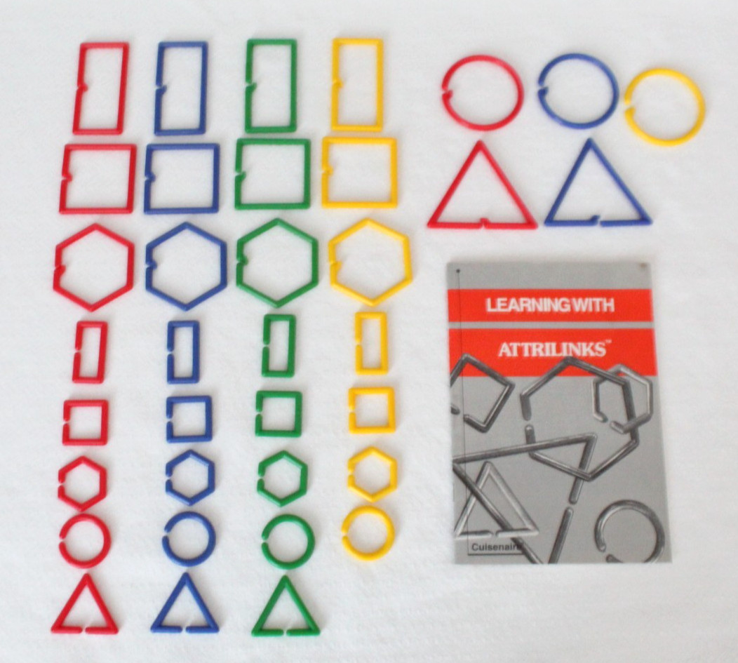 Chain Link-N-Learn Shape Counting Math Manipulatives Preschool-Elementary 37 PCS