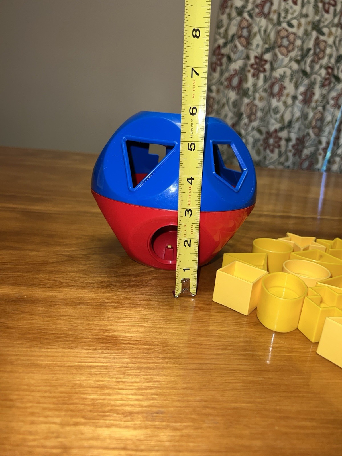TUPPERWARE Vintage Tuppertoys Shape O Toy Sorter Red Blue yellow Shapes sort