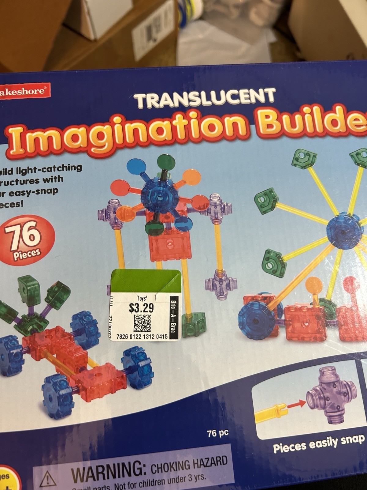 Lakeshore Translucent Imagination Builders 76-Piece Construction Set Ages 4+ New