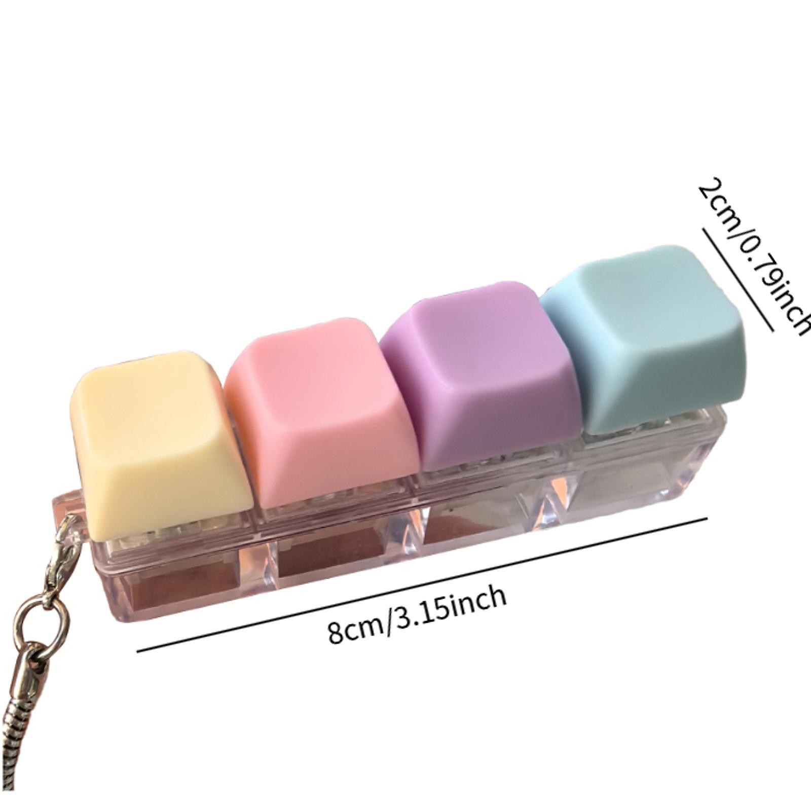 Keyboard Fidget Keychain Mechanical Key Keyboard Button Relaxing Toy