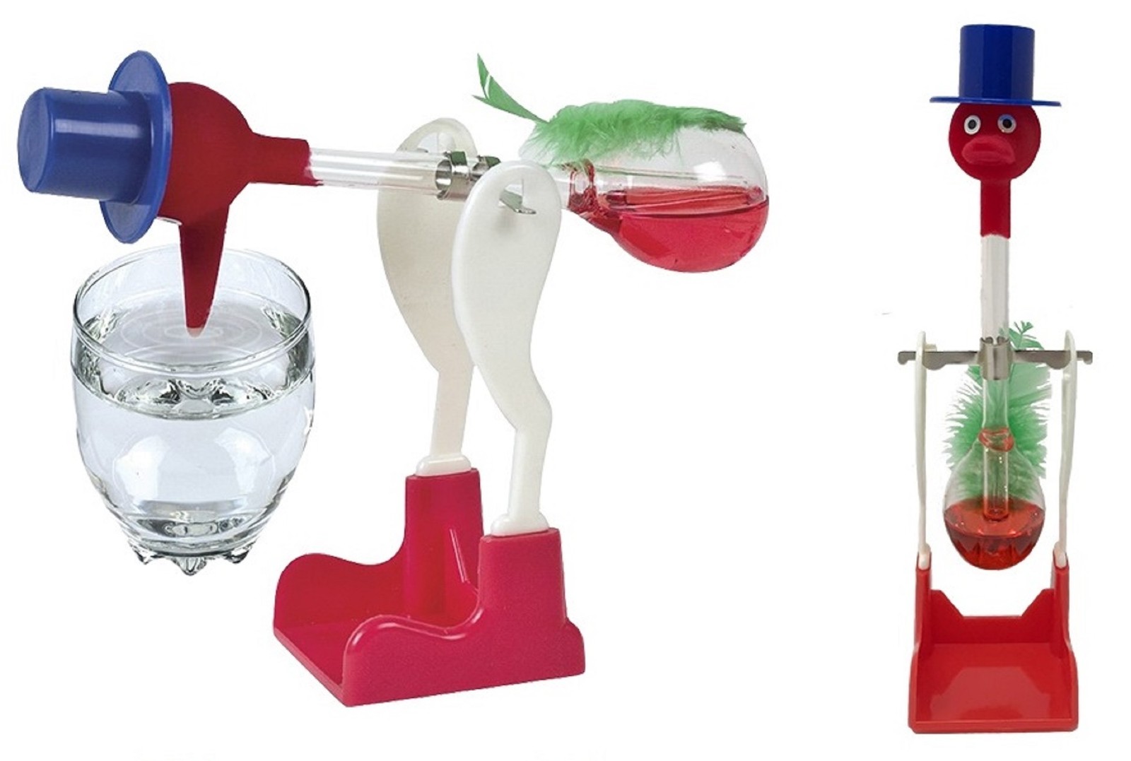 3 Classic Head Dunk Perpetual Motion Science Toy Retro Physics Desk Gadget Gift