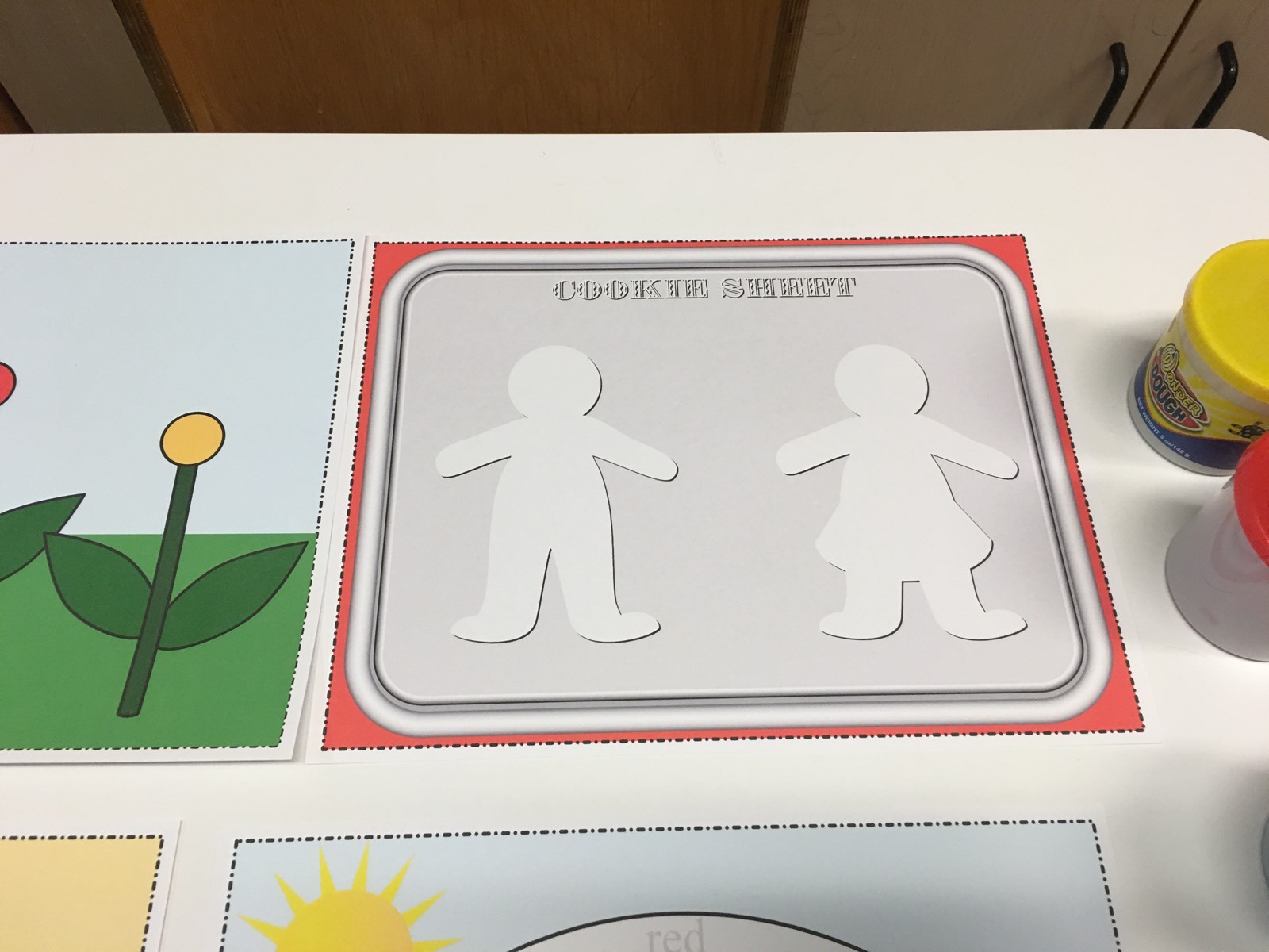 Playdoh Activity Mats – #1-4 Mats for Learning Center – Laminated Mats – Pre K