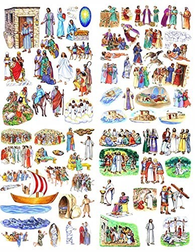 13 Bible Stories Felt Figures Set for Flannel Board – Precut & Ready to Use!