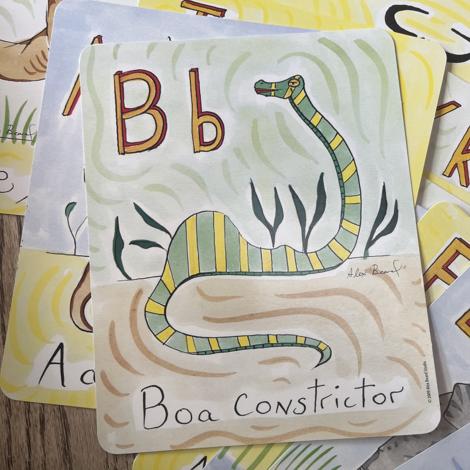 2009 Alex Beard Alphabet Cards Animal Edition A-Z